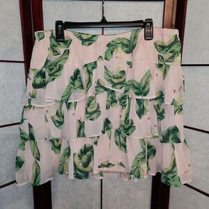 The Webster at Target Tropical Palm Tiered Frilly Skirt